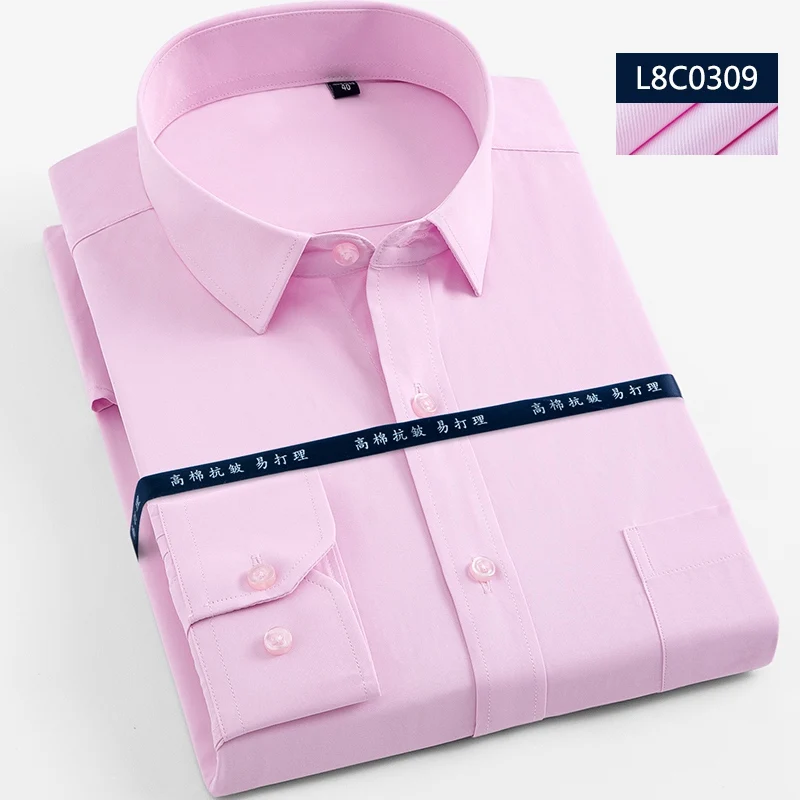 7XL, плюс размер, новинка, деловая Мужская рубашка, мужская, s, брендовая, с длинным рукавом, в полоску, твил, для социальных мероприятий, рубашки, белые, синие, мужские рубашки - Цвет: 3012-09