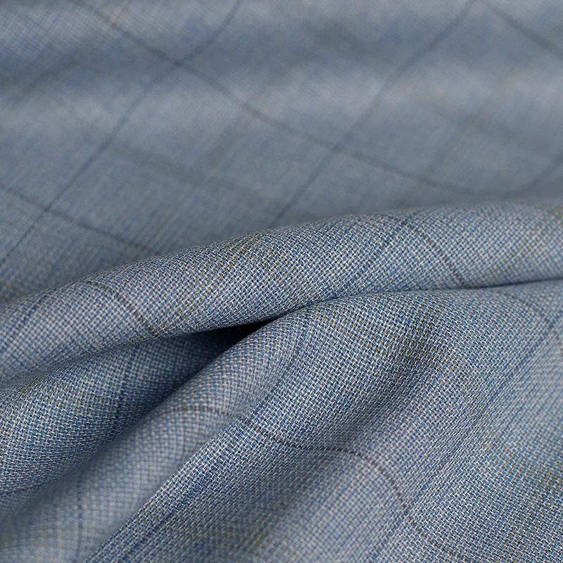 Pearlsilk светильник-голубая ткань классическая клетчатая пряжа окрашенная