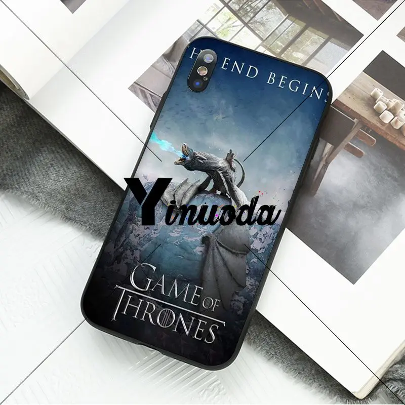 Yinuoda Игра престолов Finale красочные милые аксессуары для телефона чехол iPhone X XS MAX 6 6S