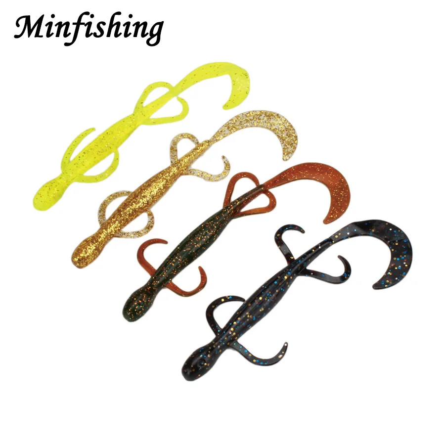 Minfishing 4 шт./лот Мягкая приманка воблер джиггинг 11 см 5 2 г рыболовная червь Swimbaits