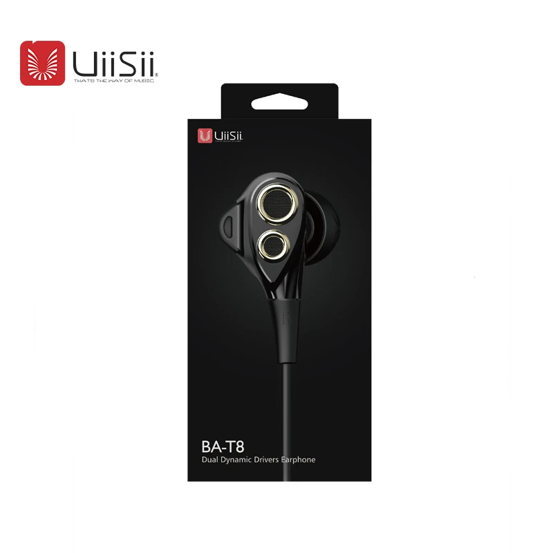 Оригинальный uiisii BA-T8 Гибридный HIFI стерео бас-вкладыши Наушники гарнитуры