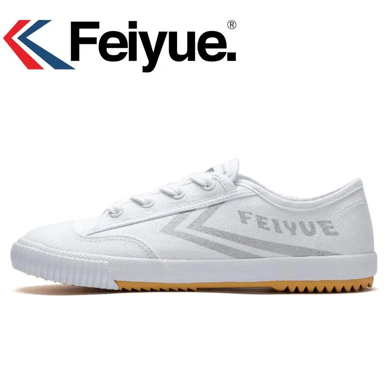 Франция выпуск новые Feiyue обувь кунг-фу шаолин кроссовки боевые храмы популярная и удобная обувь - Цвет: Gray logo shoes