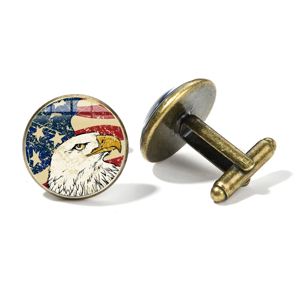 SONGDA Винтаж животных запонки с орлом для мужчин ручной работы изображением