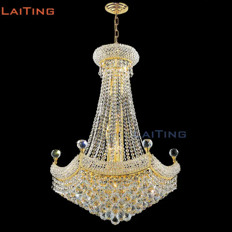LAITING D24 &quotХрустальная люстра в форме короны Золотая Мода хромированные