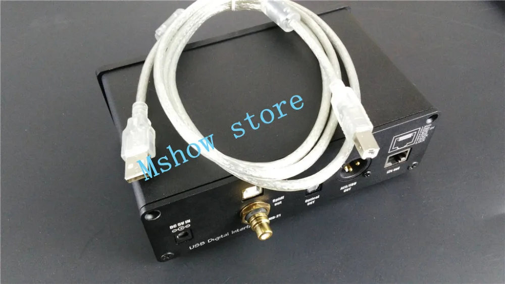 Mshow 2017 Amanero USB цифровой инферфэсе преобразовать DSD512 к SPDIF OPT AES/EBU I2S IIS Дисплей hifi