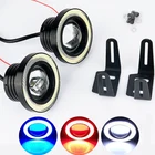 2 шт.лот 12 в 30 Вт Светодиодные Автомобильные противотуманные фары с линзами, кольца ангельские глазки, COB светодиодные фары для внедорожника, вездехода, внедорожника, автомобильные прожекторы DRL 2018