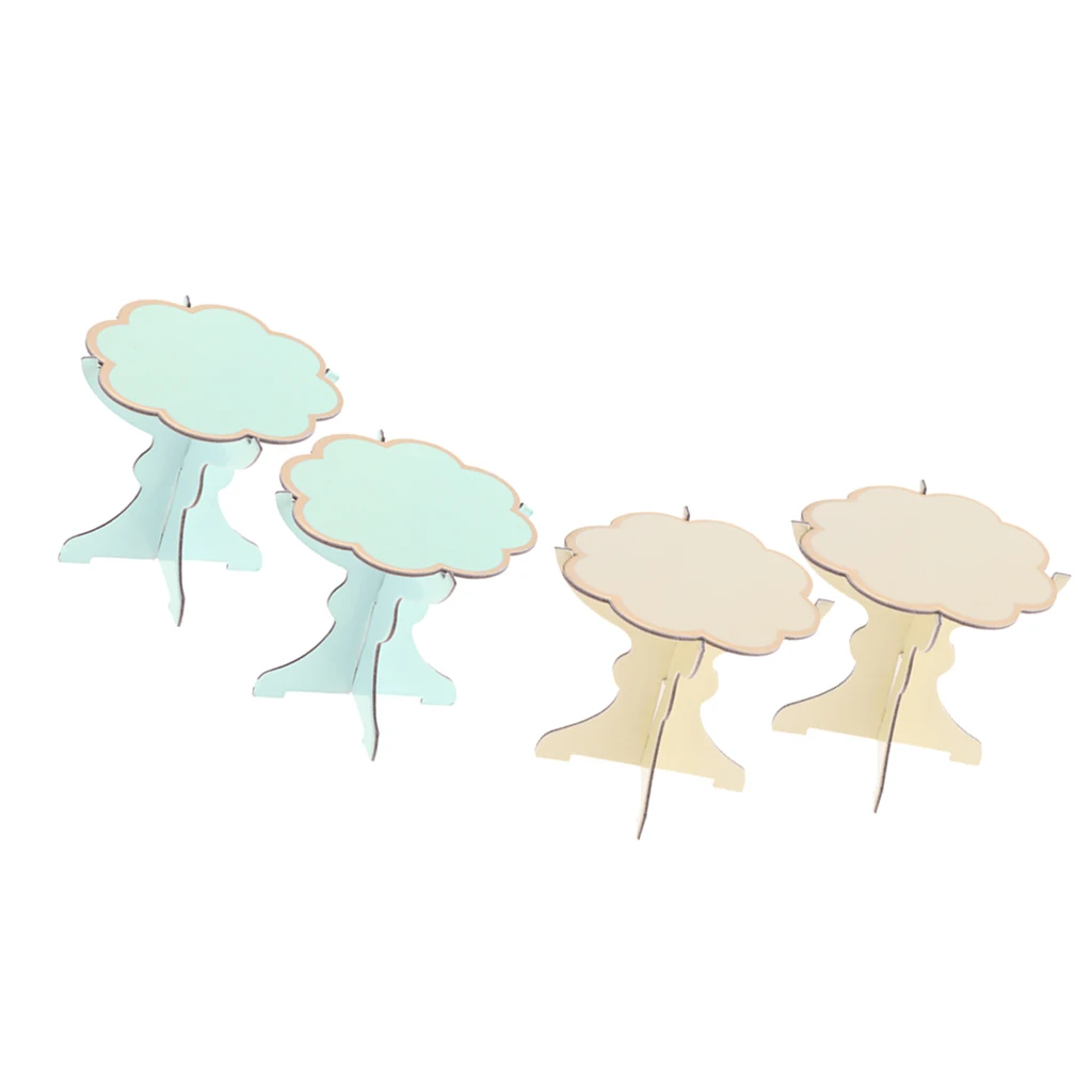 4 шт. подставки для капкейков десертов свадебные сувениры синий + желтый| |