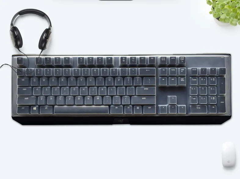 

Clear Transparent Silicone Keyboard Cover protectors For Razer BlackWidow X Chroma RGB Mechanical Gaming Keyboard 104 key
