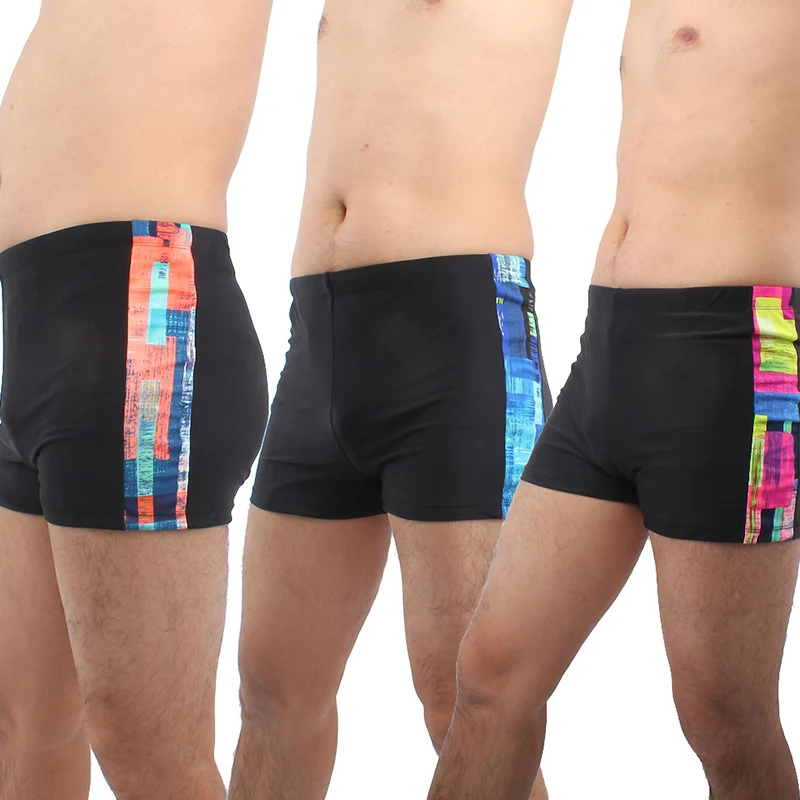 С принтом 2019 летние мужские плавательные плавки пляжные купальники шорты черный