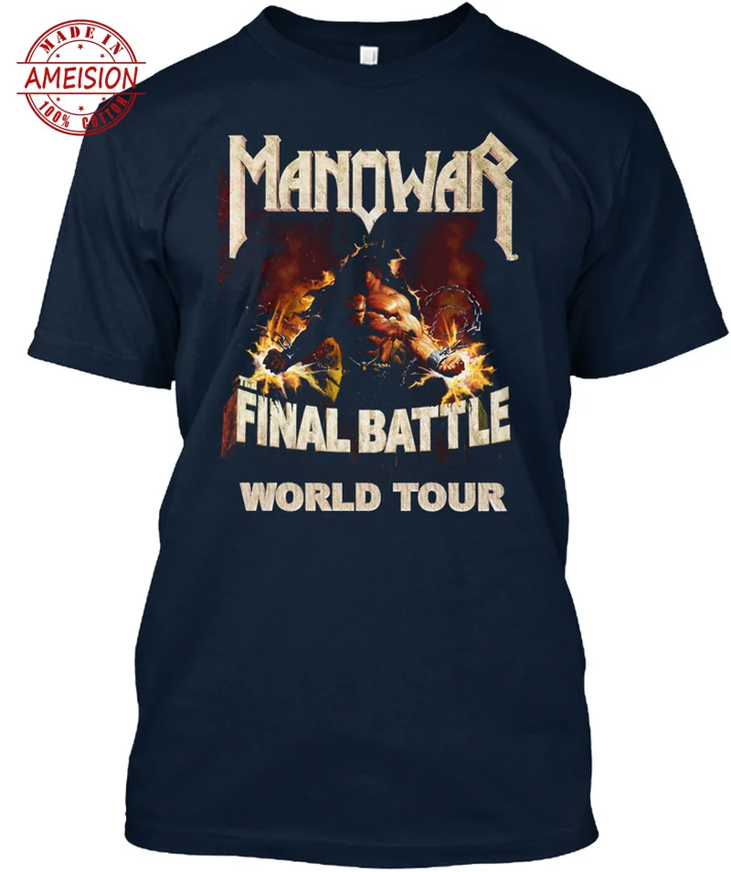 Лидер продаж Мужская футболка gembao Mano Manowar Final высококачественная черная в стиле