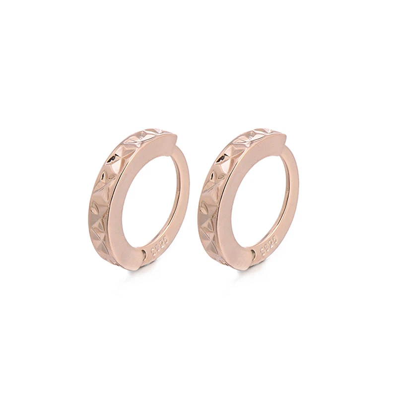 rose gold Pipitree DIY серьги-кольца фурнитура для изготовления ювелирных изделий Медь CZ Циркон Серебро Золото Цвет Круглые Серьги Крючки застежки аксессуары - Цвет: rose gold