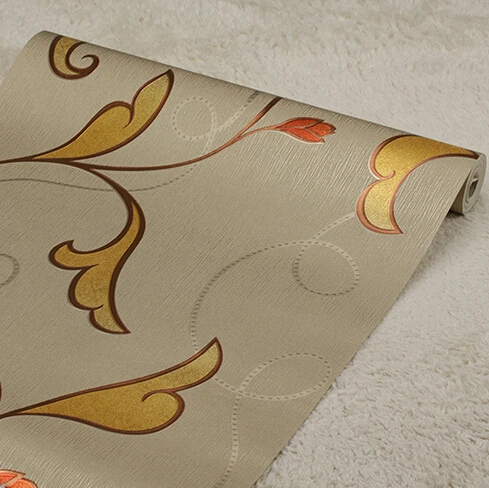 Современные Роскошные Синие фоновые обои цветочные для стен гостиной спальни