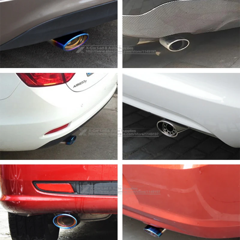 Универсальный автомобильный глушитель выхлопных газов наконечник из