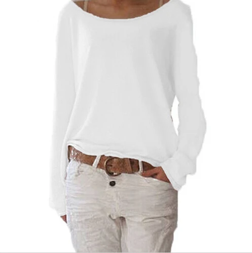 

Casual Loose Ladies Long Sleeve Blouse Tops Shirt Pure Color Tops Women Clothing Blouse Fashion Summer