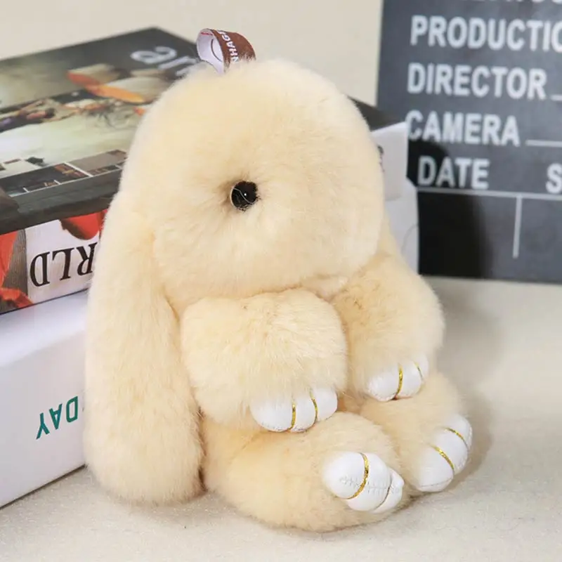 2017 милый пушистый кролик брелок для женщин кроликов помпон куклы игрушка