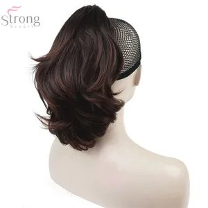 Зажим для волос StrongBeauty, короткий, прямой, двойное назначение, синтетический