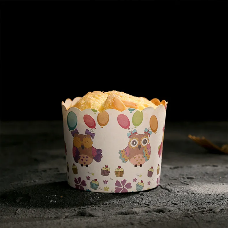 

Happy Owl оптовая продажа, 100 шт./лот, высокотемпературная бумага для выпечки, вкладыши для кекса/Чехлы/обмотки, поддон для пирожных, бесплатная д...