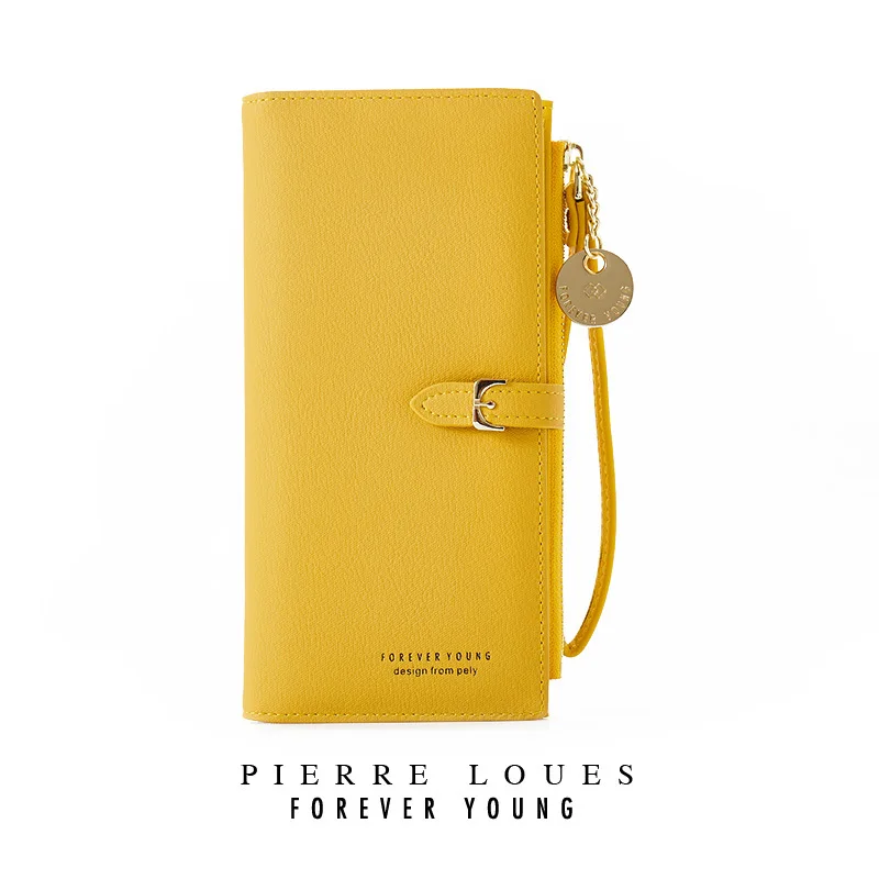 yellow Винтажный кошелек, Женский кошелек, клатч, модная однотонная кожаная женская сумка-конверт на молнии, Роскошная вечерняя женская сумка Torebki Damskie - Цвет: yellow