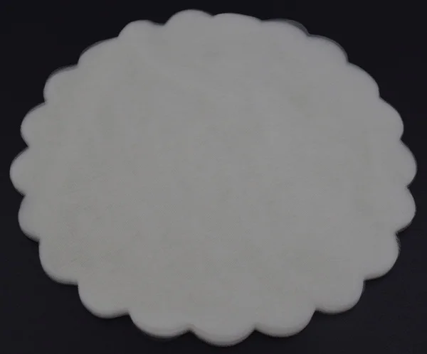 White 100 шт, белый/розовый/красный/фиолетовый/синий тюль из органзы с зубчатым краем, круглые круги, свадебные украшения, мешочки - Цвет: White