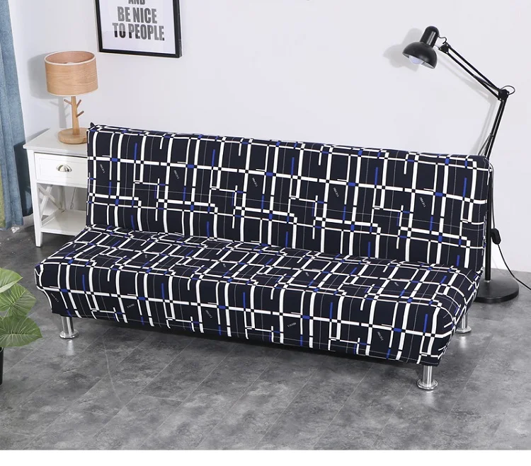 Black White Geometric Sofa Bed Cover Elastic Stretch Seat Covers For Couch Without Armrest fundas de sofa for Living Room