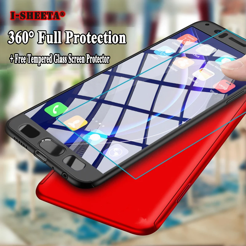 360 полный защитный чехол для Samsung Galaxy J5 J7 2016 J510 J710 Тонкий Жесткий ПК + бесплатная 9H