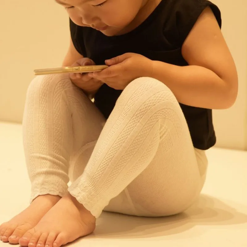 Высококачественные детские колготки штаны полосатые вязаные леггинсы для