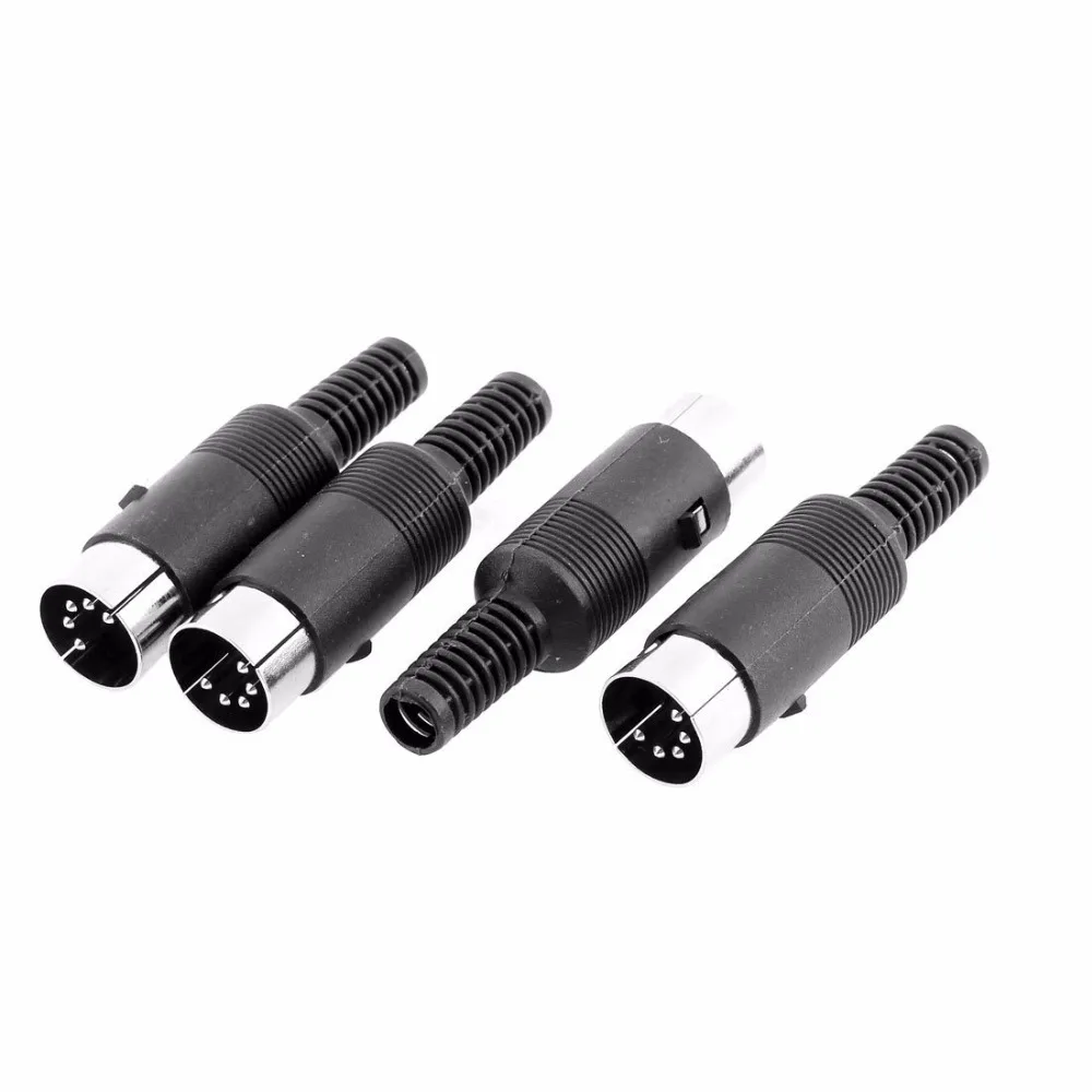 

100pcs 5 Pin DIN Plug Male Solder Cable Connector Adapter for Computers