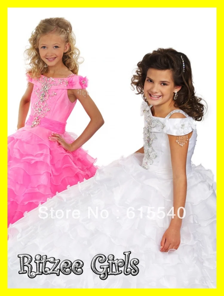 Junior Flower Girl Dresses Cocktail Girls Size Silk Ruffle Spaghetti Straps Sleeveless Beading Ball Gown Floor Leng 2015 Outlet|outlet