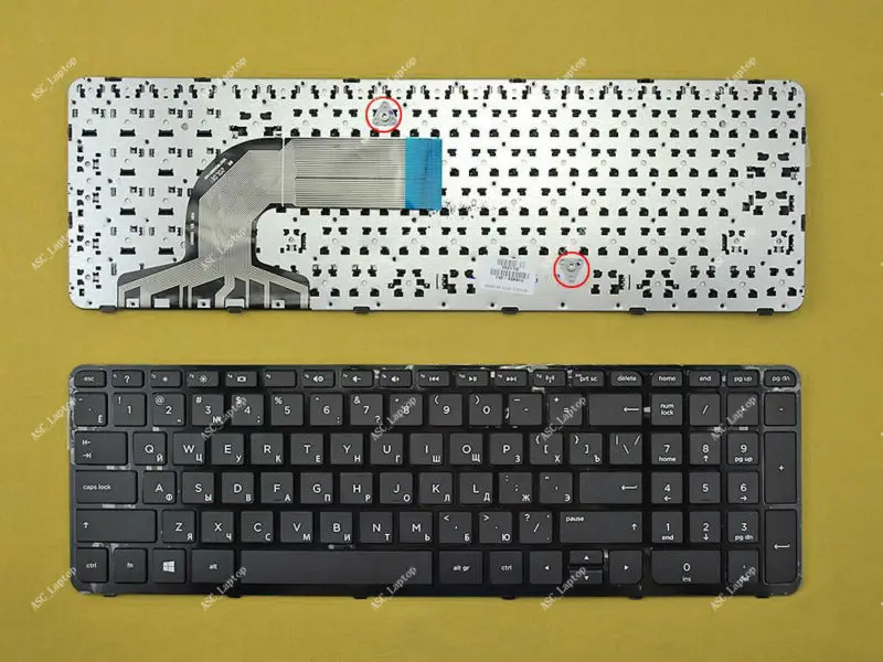 Новая RU Русская клавиатура для HP Pavilion 15 n028er n028sr n029er n029sr глянцевая рамка Черный