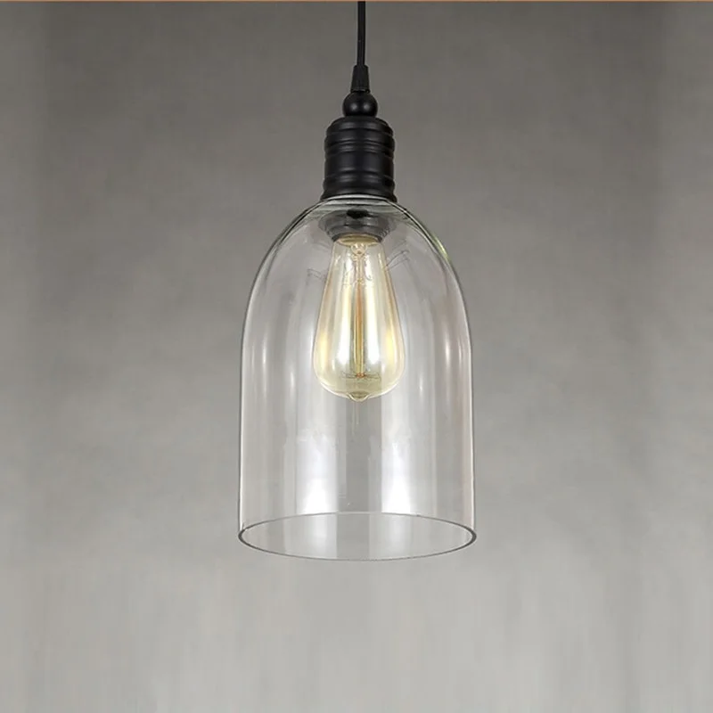 Современные подвесные светильники из прозрачного стекла промышленное освещение