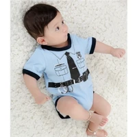 police baby bodysuits baby boy clothes ropa bebe fireman costumes jumpsuit for baby shortalls 100 cotton