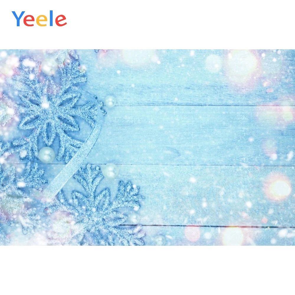 Фоны для фотосъемки Yeele с светильник ображением снежинок пятен мечты деревянной