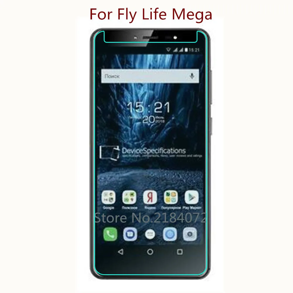 9H 2.5D Защитное стекло для Телефона Fly Life Mega закаленное смартфона Передняя пленка