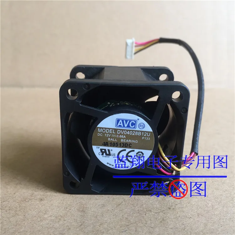 AVC DV04028B12U 4CM 4028 12V 0.66A PWM вентилятор для сервера контроля температуры ++ охлаждающий
