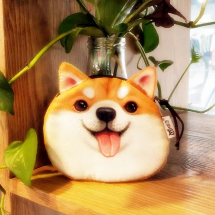 Кошелек для монет с 3D принтом животных для девочек, кошелек для монет, Женский Детский кошелек, кошельки на молнии, мультяшный Кошелек для монет, кошелек для собак и кошек