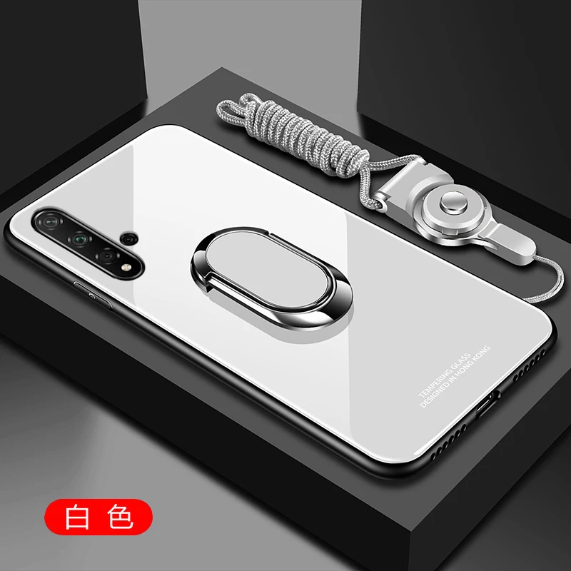 Для huawei honor 20 Pro Чехол из твердого закаленного стекла с кольцом-подставкой Магнитный защитный чехол-накладка для huawei honor 20 20pro оболочка