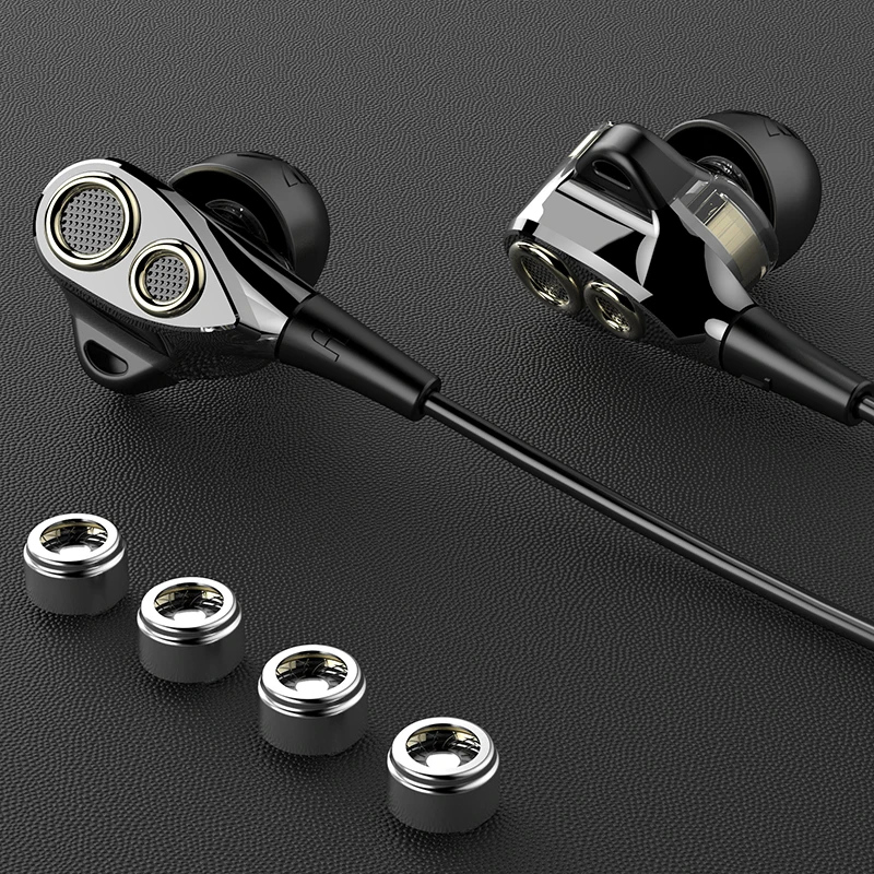 UiiSii HiFi HI-RES наушники-вкладыши с супер басами с регулировкой громкости и шумоподавлением для Android/Iphone