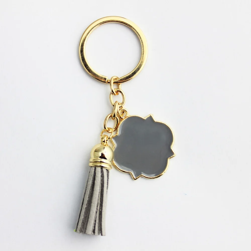 Женская эмалированная подвеска с кисточкой|monogram keychain|fashion keychainkeychain fashion |