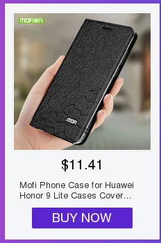 Чехол Mofi для huawei Honor 9, роскошный умный флип-чехол, кожаный чехол s, 5,15 дюймов, черный, синий цвет, металлическая панель, Fundas 360, защита Honor9