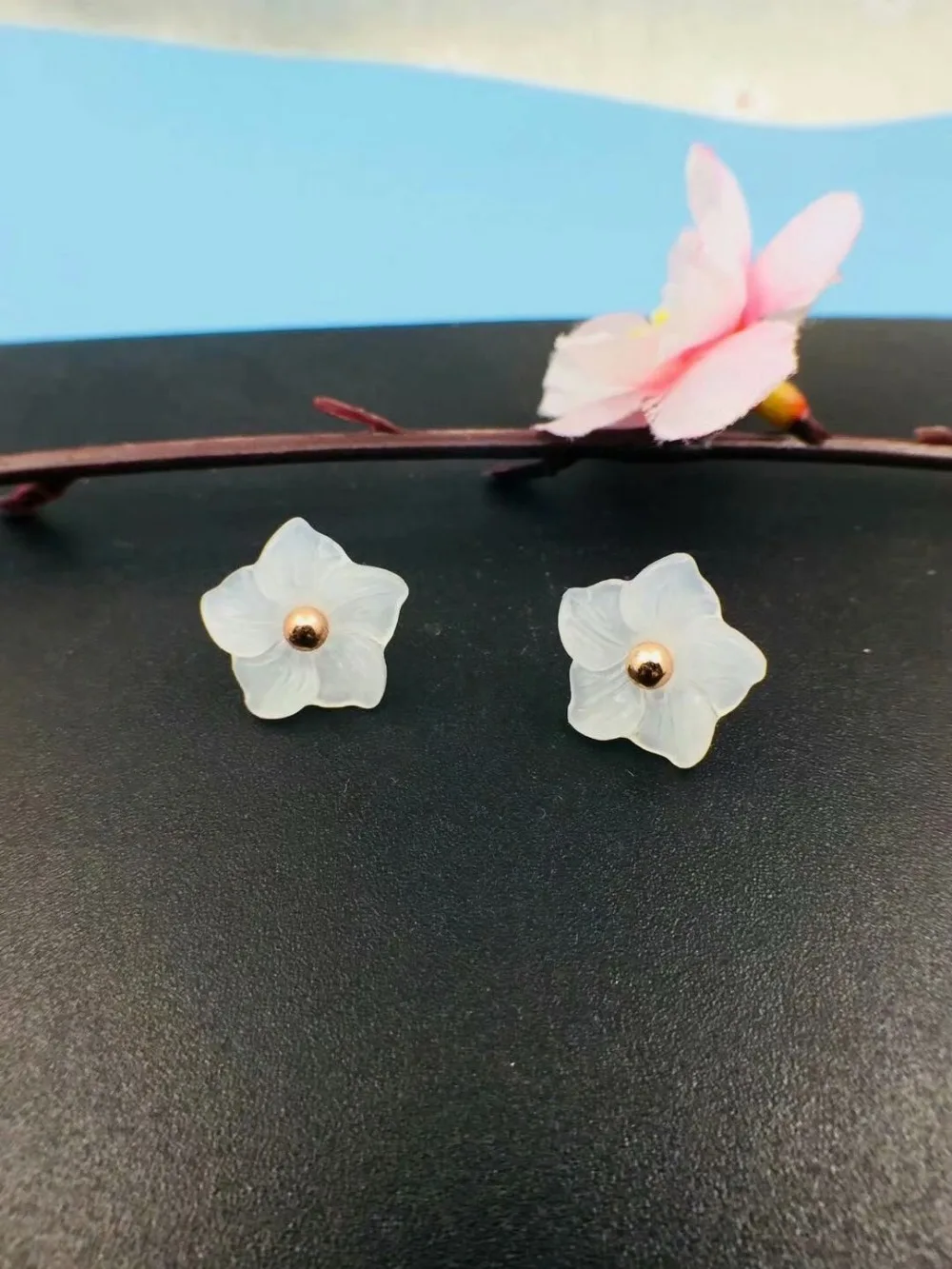 

Женские классические серьги-гвоздики SHILOVEM, из желтого золота 18 карат, с натуральной белой яшмой, для свадьбы, рождественский подарок, yze131311hby