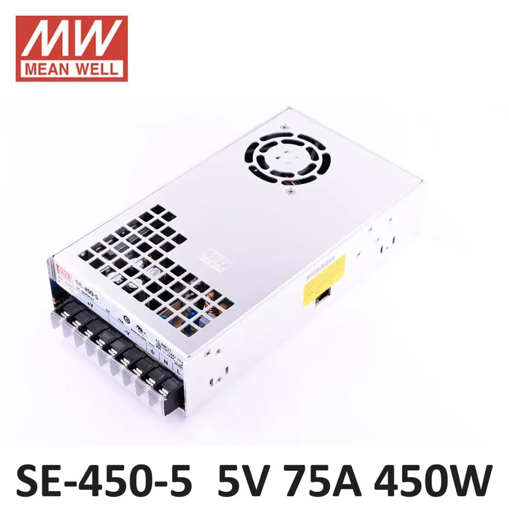 

Original Meanwell SE-450W 12V 24V 36V 48V Switching Power Supply AC-DC 5V 75A transformer 450W 15V dc industry power supply UL