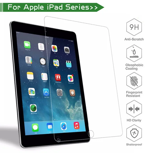 Закаленное стекло 9H для Apple iPad Pro 9 7 10 5 дюймов 2017 2018 2 3 4 Air 1 Mini защита экрана
