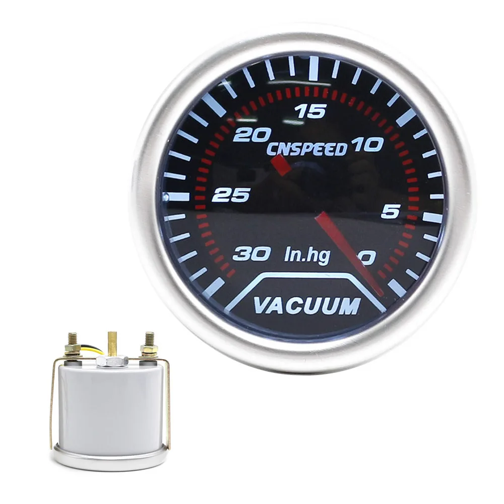 CNSPEED 2 &quot52 мм 12 в автомобильный Вакуумный датчик 30 ~ 0 дюймов Hg дисплей дымовые