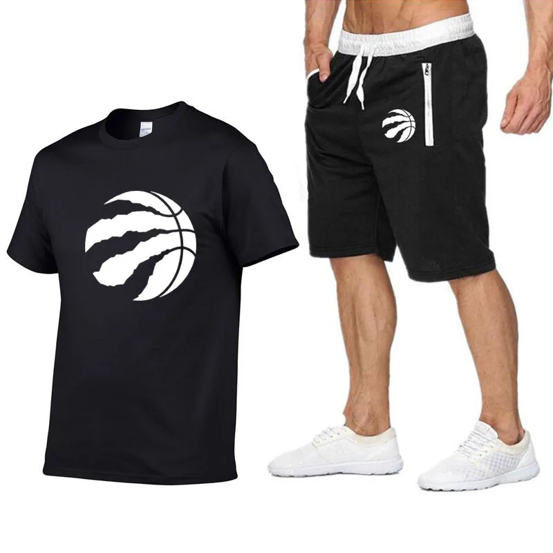 Мужской спортивный костюм Toronto Leonard Raptors повседневный с футболкой и шортами