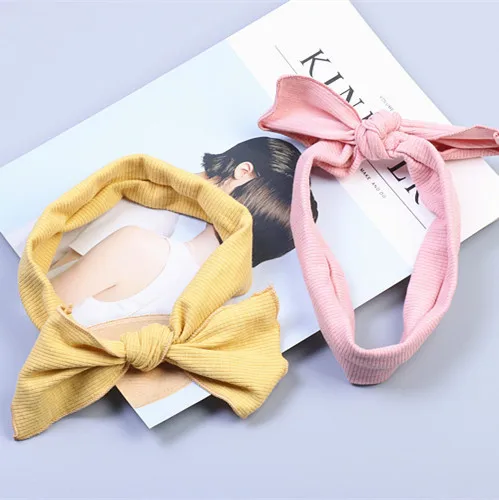 4 pcs/lot New Baby Headband Cotton Bow Kids Girls Headwear Children Hair Accessories Shower Gift Infant Supplies |