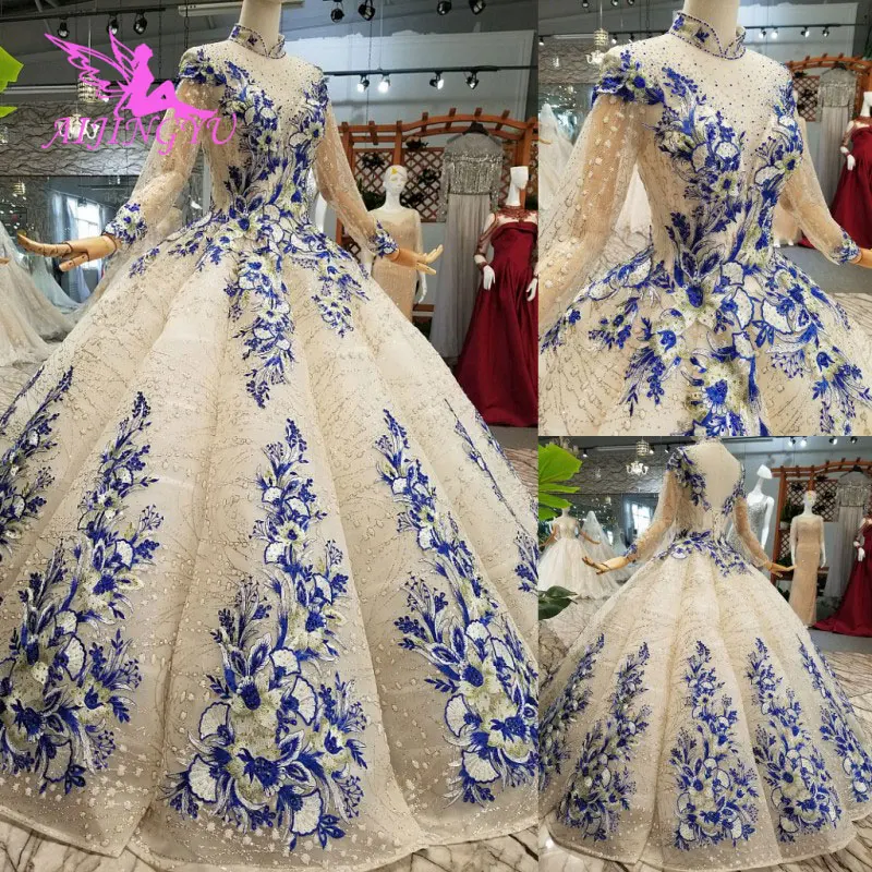 Свадебные платья AIJINGYU для пожилых невест где найти кружевные свадебные продажи