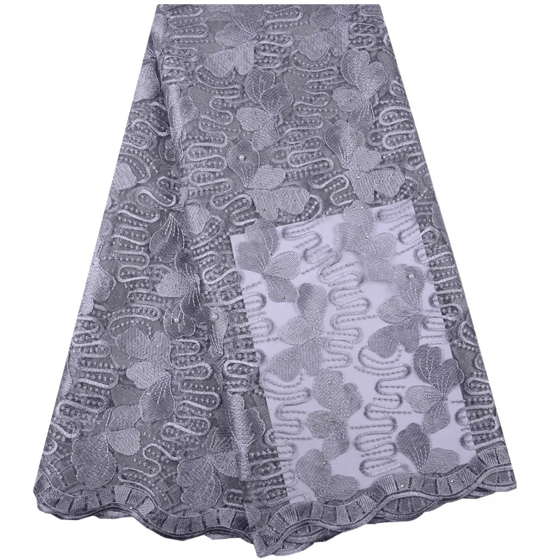 Новейший насыщенно-голубой Африканское кружево высокое качество нигерийская