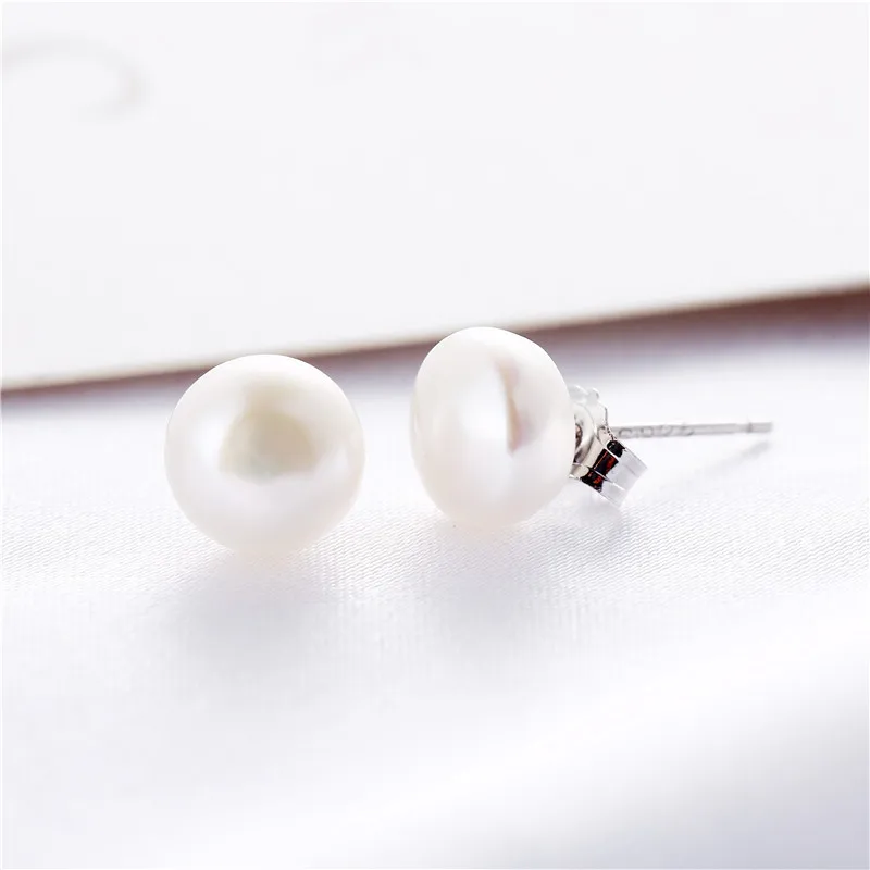 SIRODI 100% натуральная белый пресноводный жемчуг серьги-кольца модные ювелирные