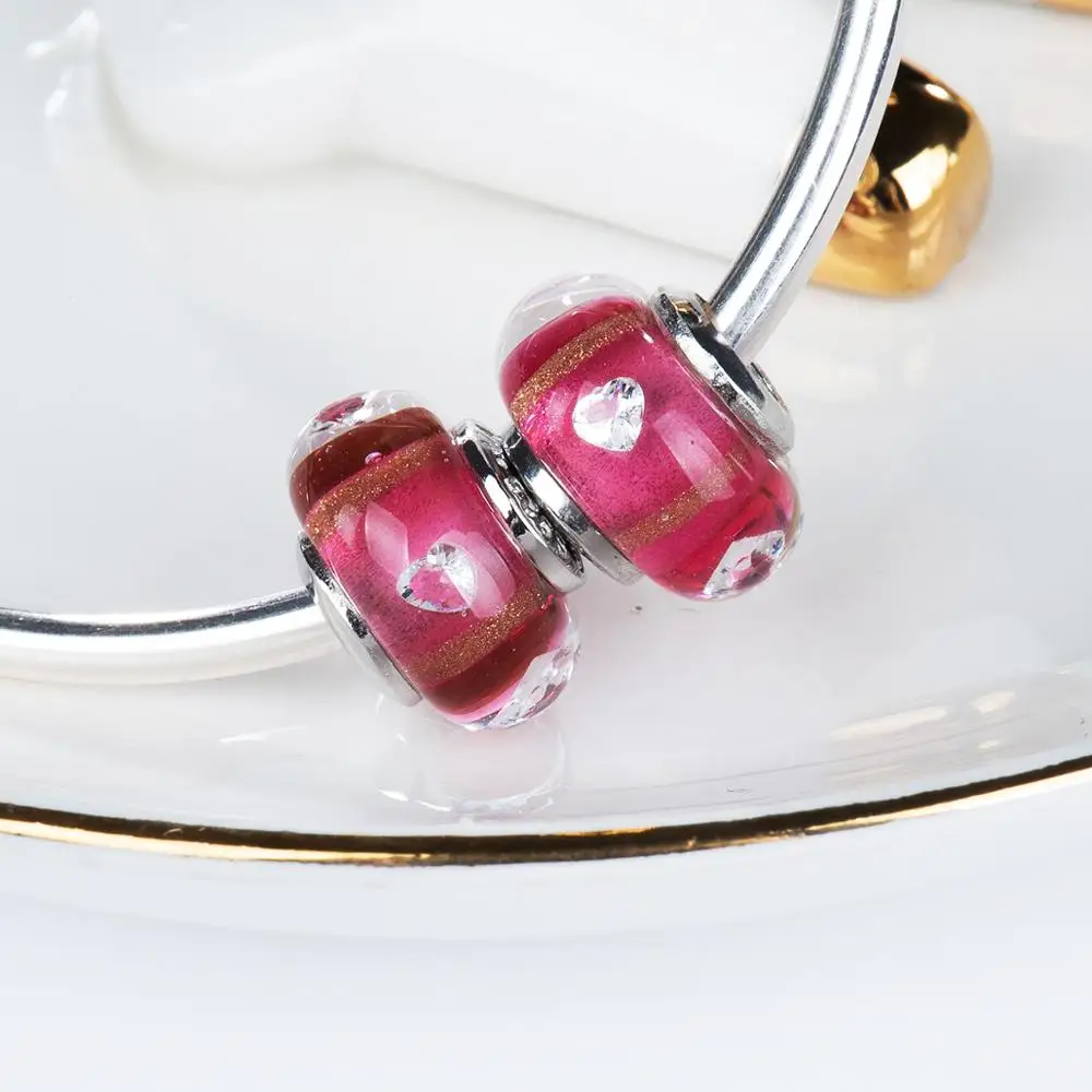 Ламинированный золотой песок в форме сердца из циркона искусственный брикет