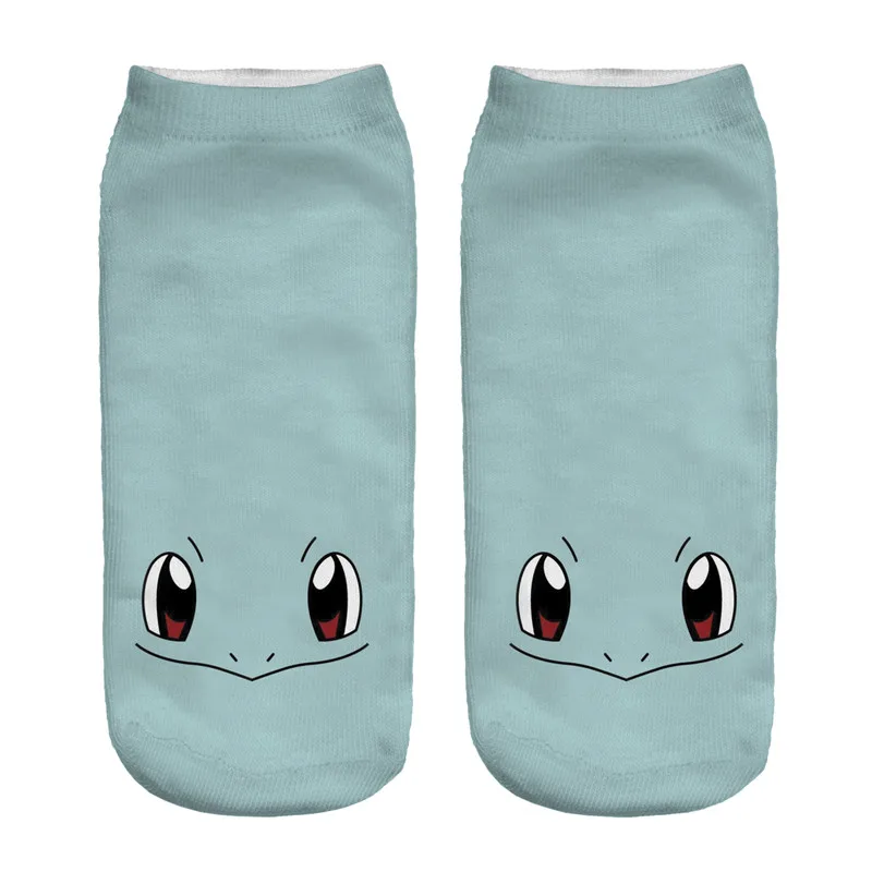 SLMVIAN Pokemon Pikachu/модные женские носки с 3D-принтом Meias, короткие носки, Calcetines Go, чулочно-носочные изделия